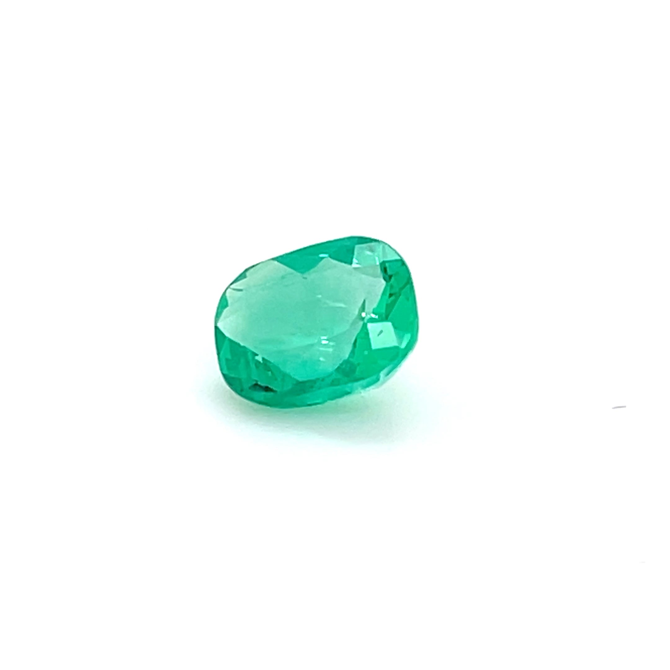 1.60 ct Cushion Cut GIA Colombian Emerald