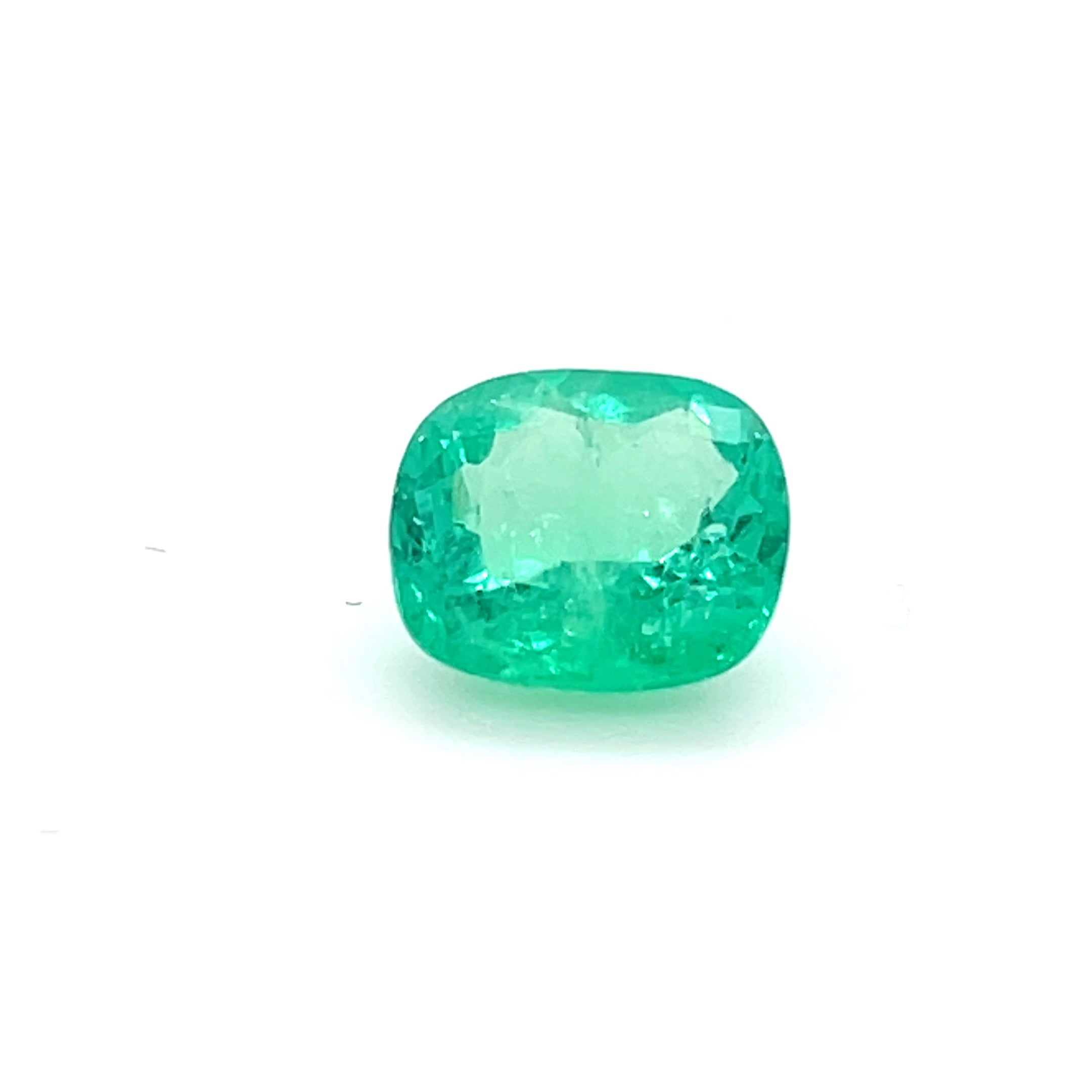 2.78 ct Cushion Cut GIA Colombian Emerald