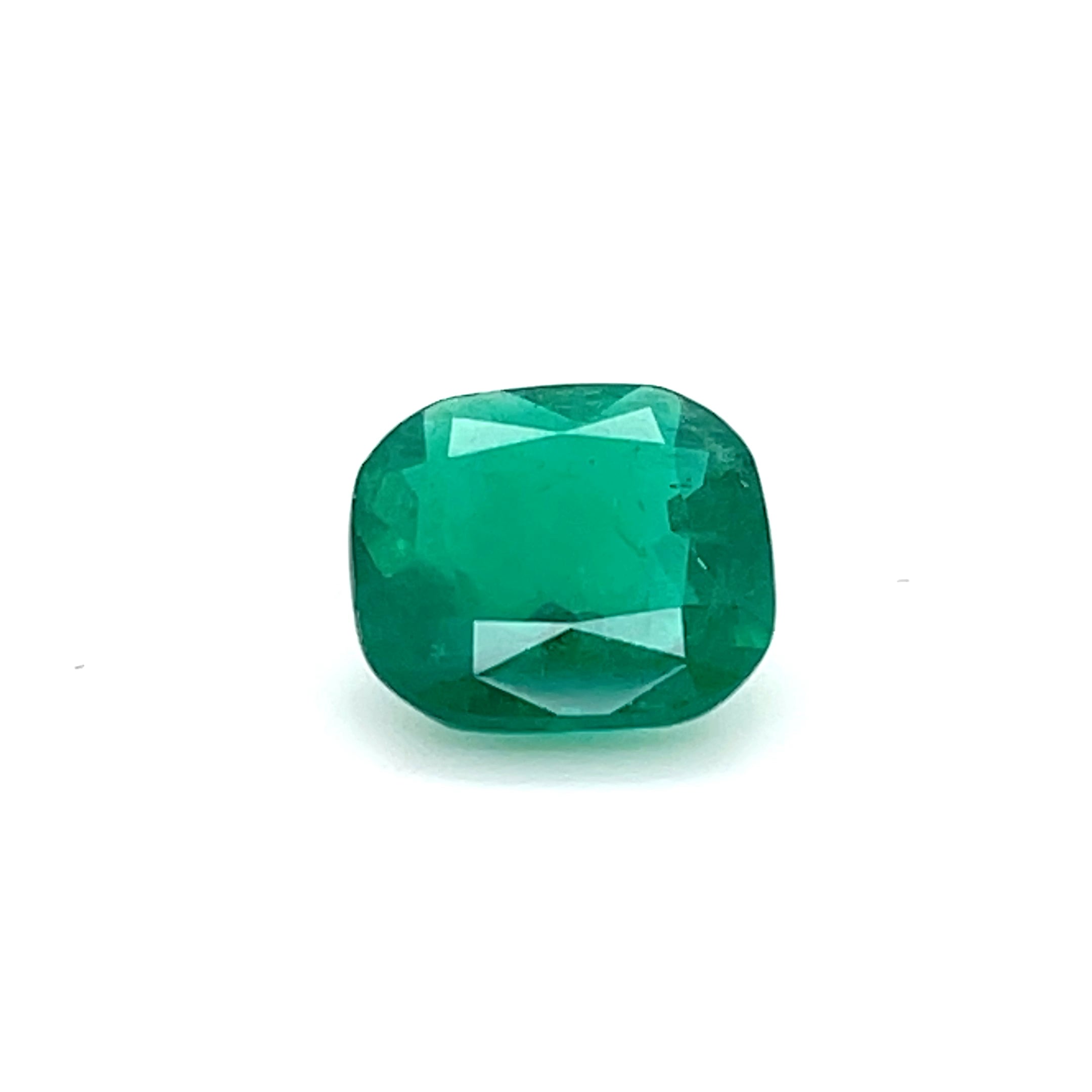 3.27 ct Cushion Cut GIA Colombian Emerald