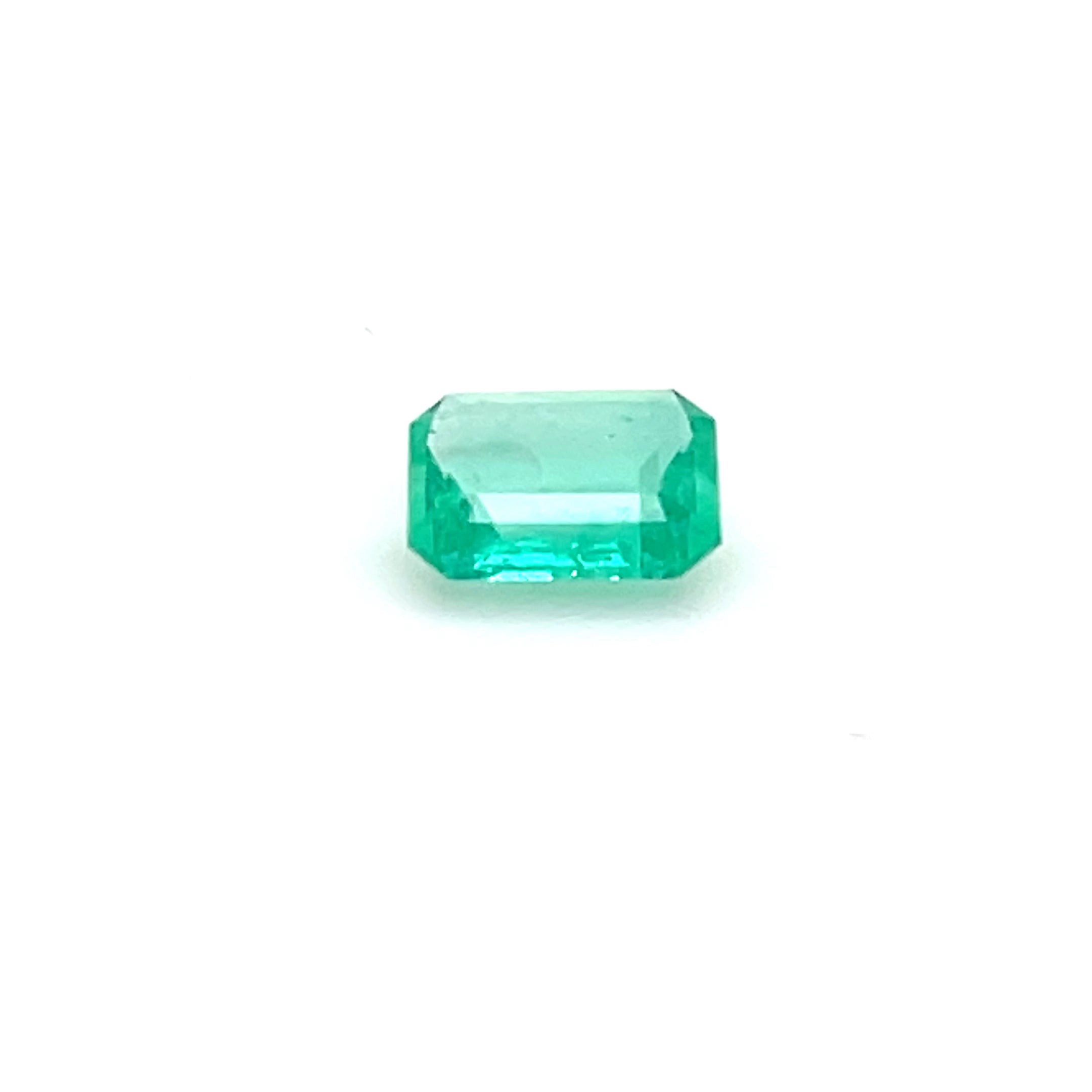 1.01 ct Emerald Cut GIA Colombian Emerald