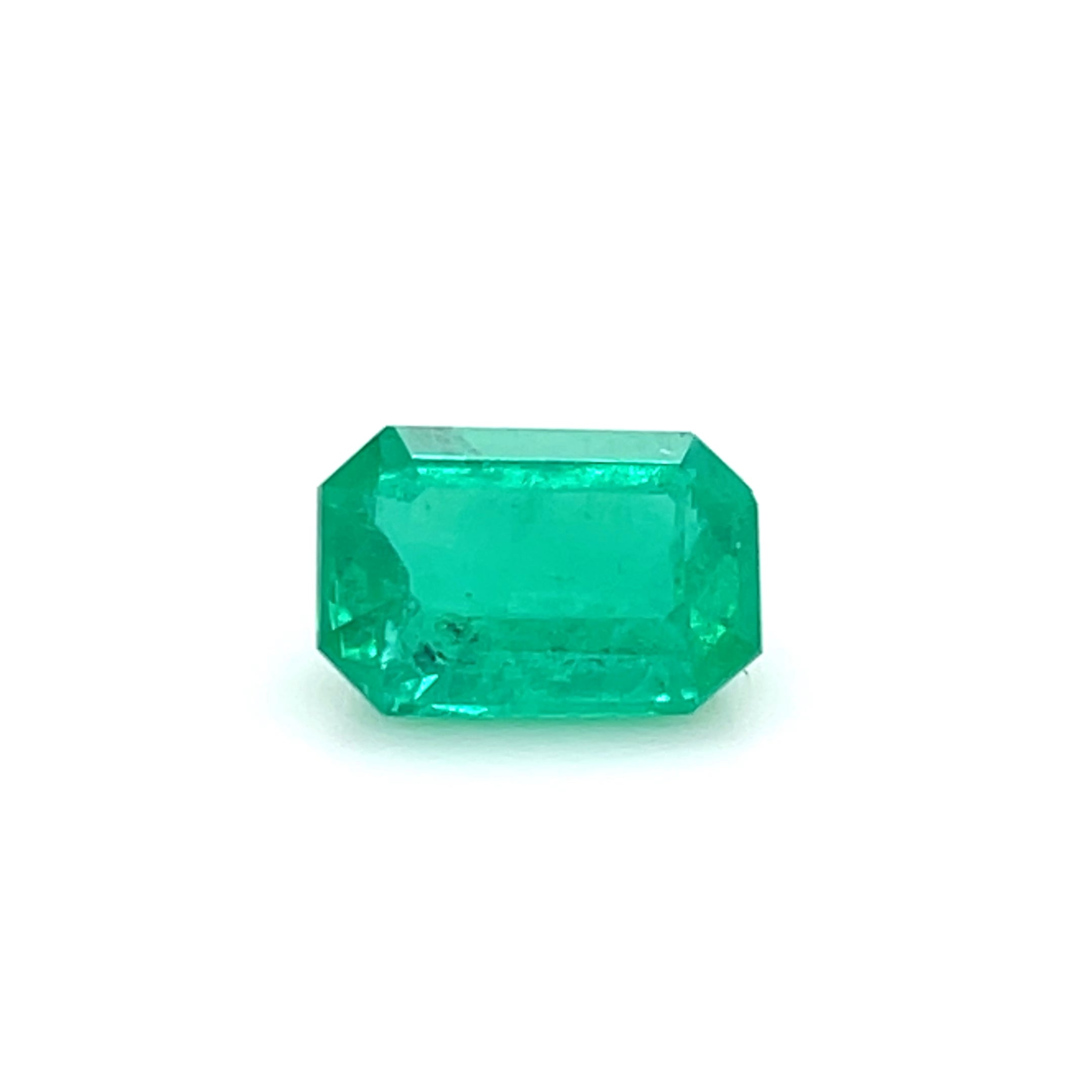 2.85 ct Emerald Cut Colombian Emerald