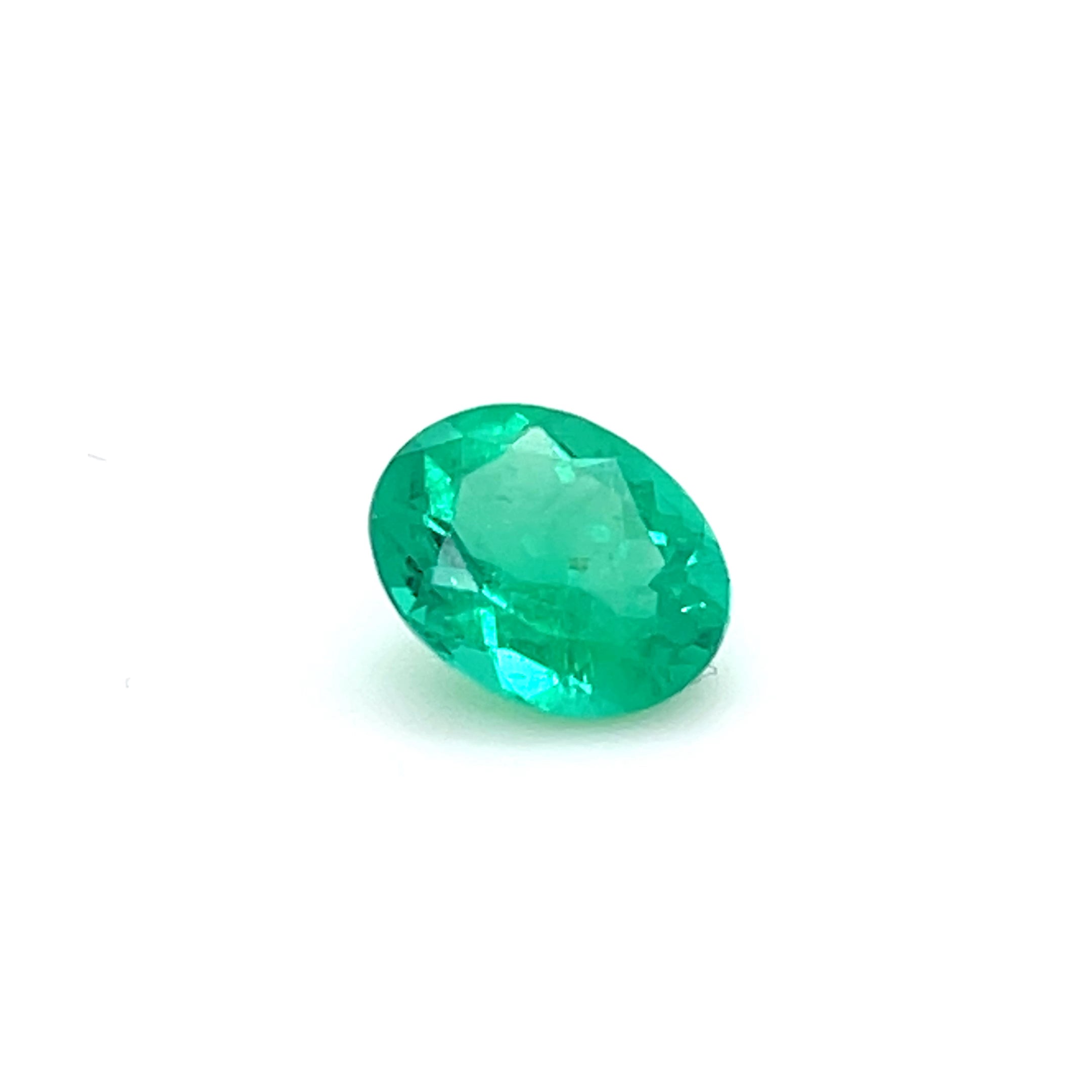 1.79 ct Oval Cut Colombian Emerald