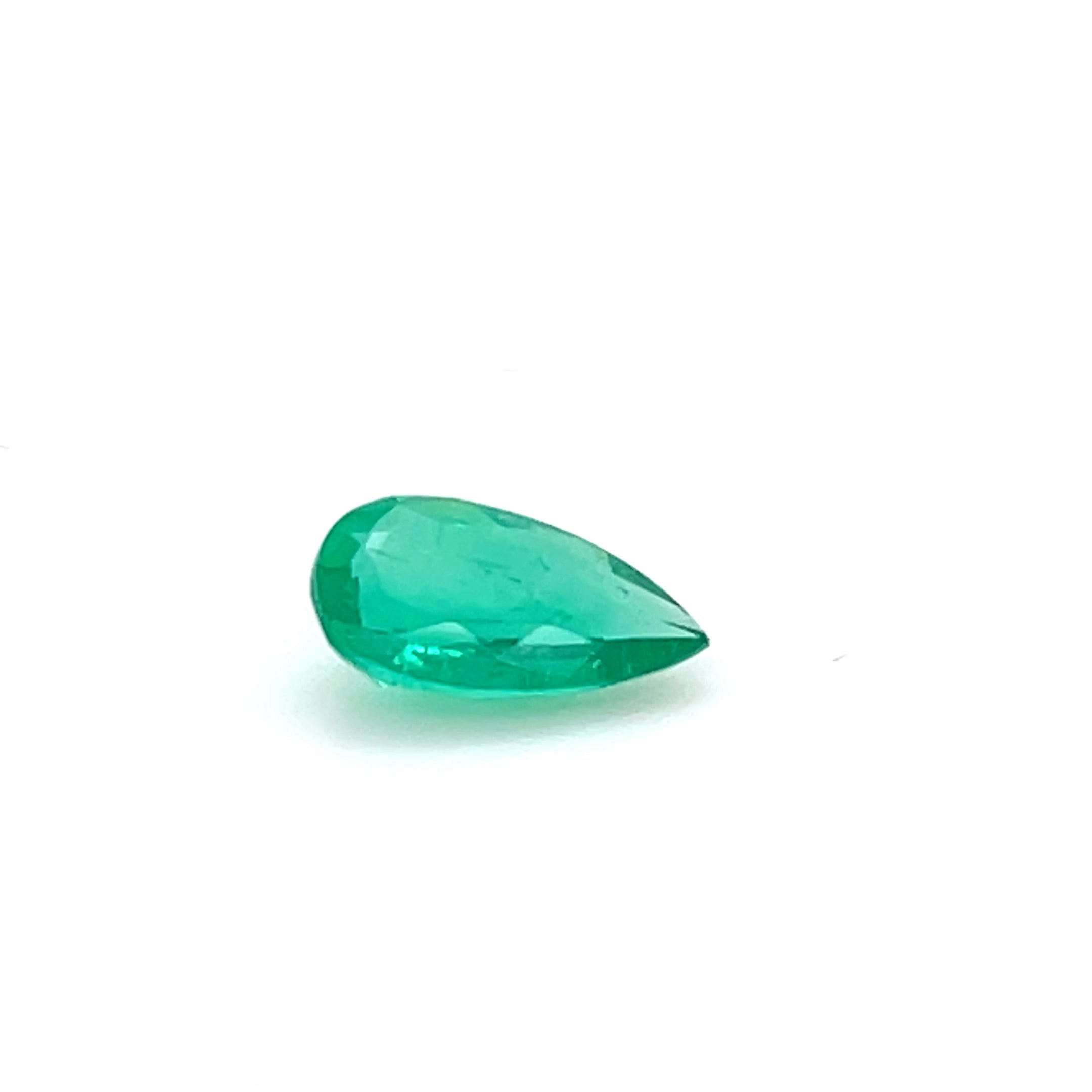 1.10 ct Pear Cut Colombian Emerald