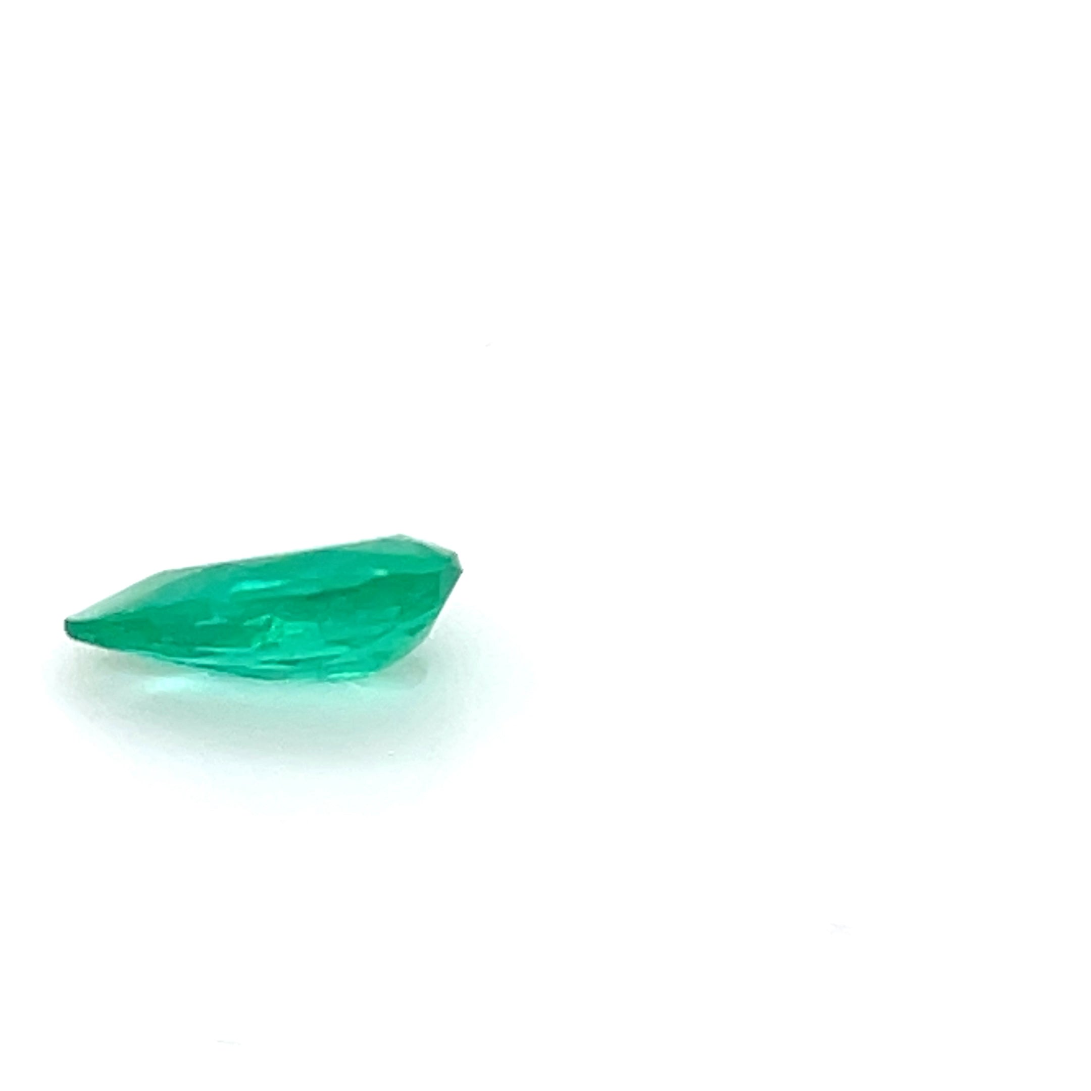 1.10 ct Pear Cut Colombian Emerald
