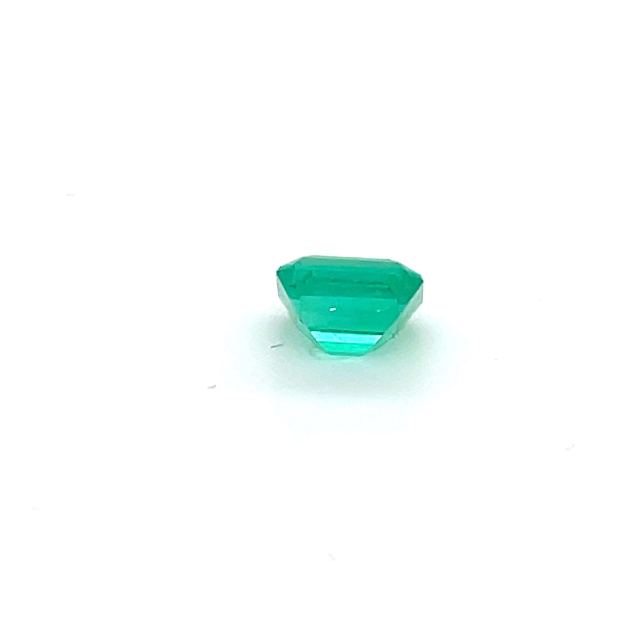 1.11 ct Square Cut Colombian Emerald