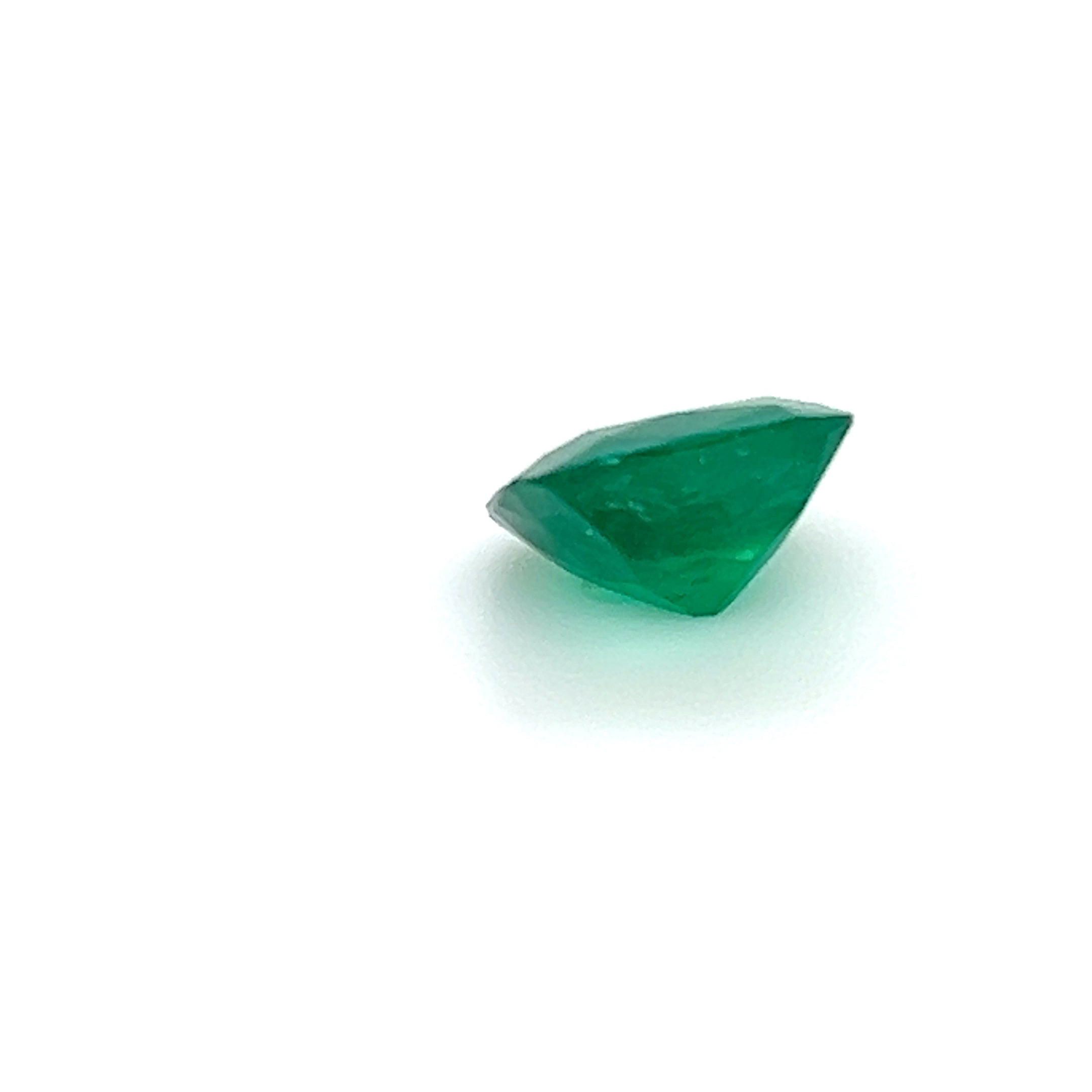 2.06 ct Square Cushion Cut Colombian Emerald