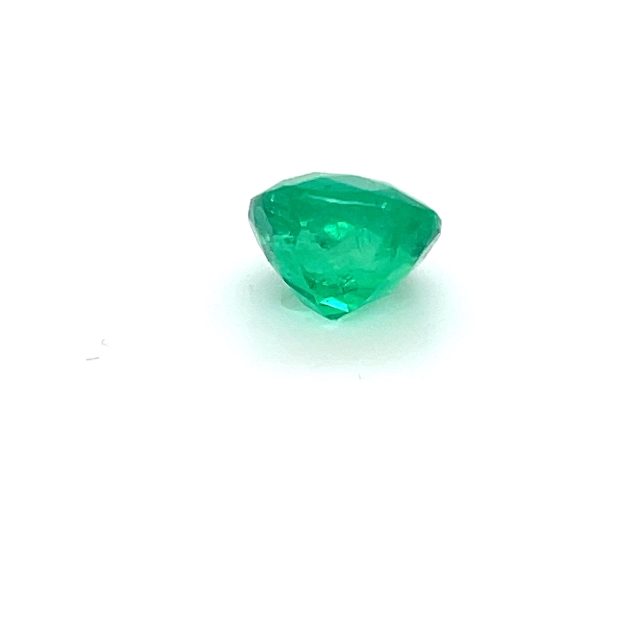 2.34 ct Cushion Cut Colombian Emerald