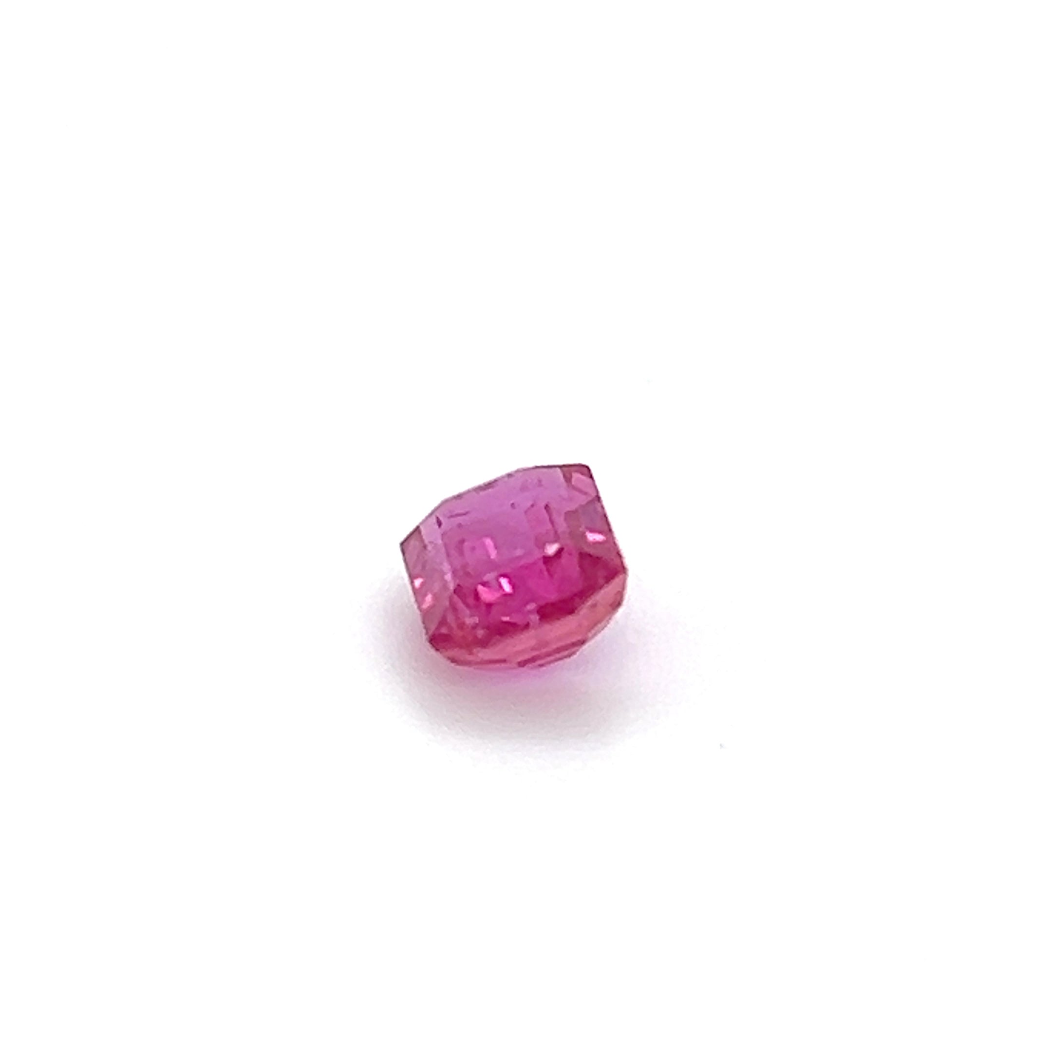1.64 ct Emerald Cut Mozambique Ruby