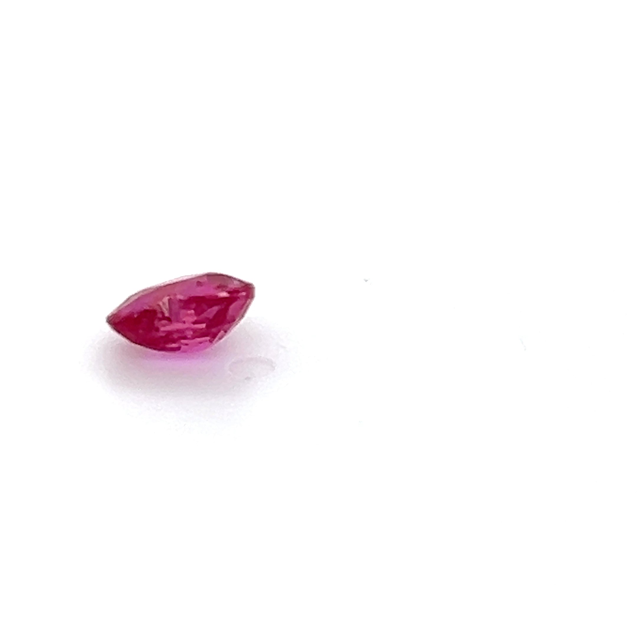 1.02 ct heart Cut Mozambique Ruby