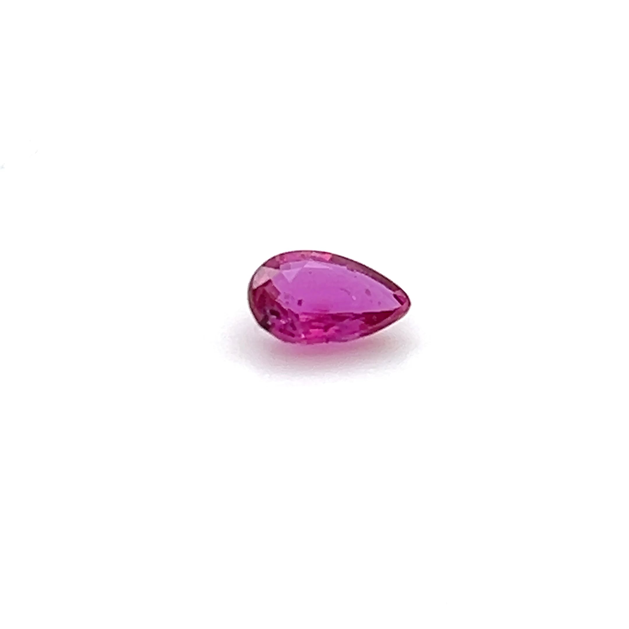 0.84 ct Pear Cut Mozambique Ruby