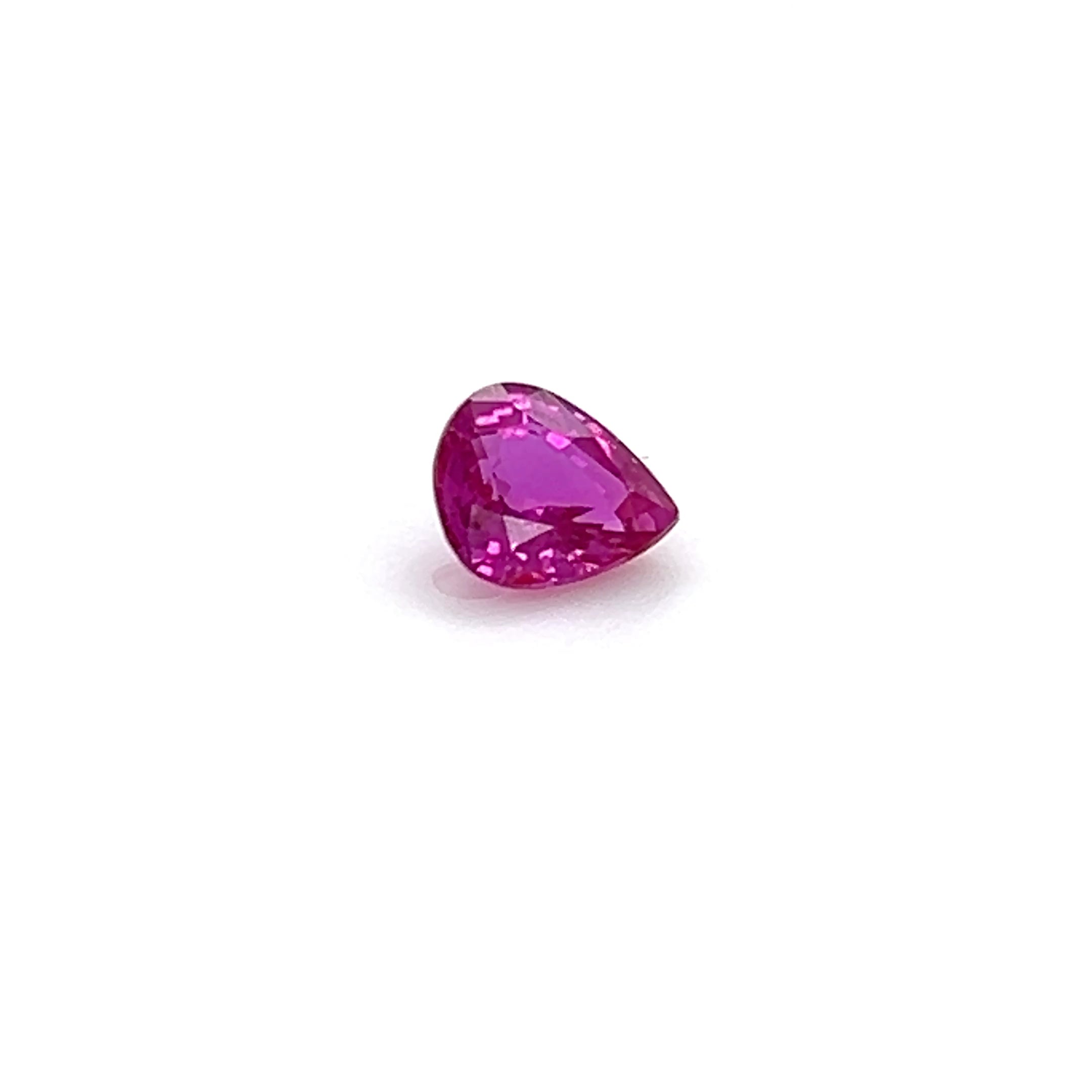 1.02 ct Pear Cut Mozambique Ruby