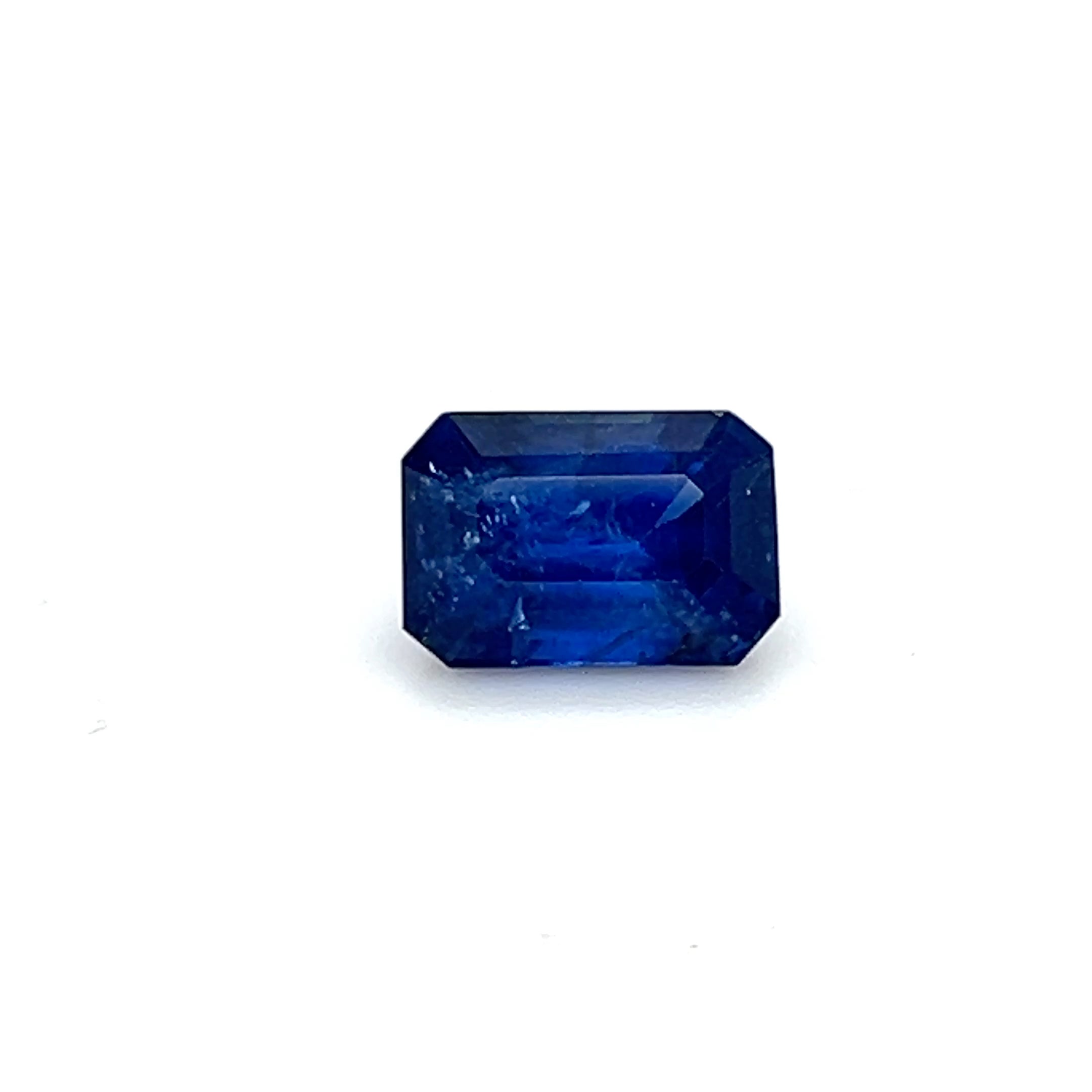 3.13 ct Emerald Cut Sri Lankan Sapphire