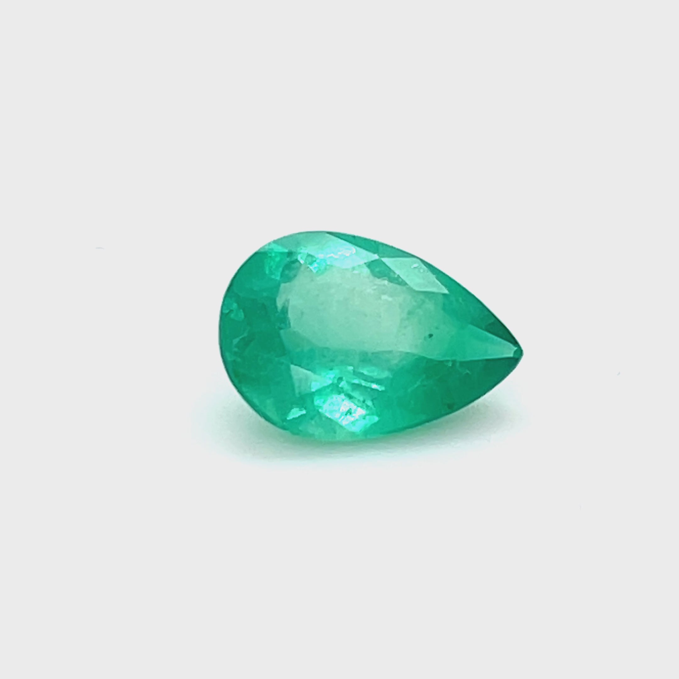 2.77 ct Pear Cut Colombian Emerald