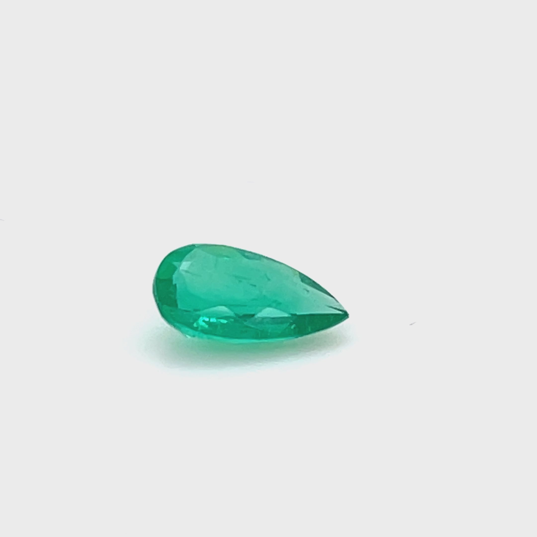 1.10 ct Pear Cut Colombian Emerald