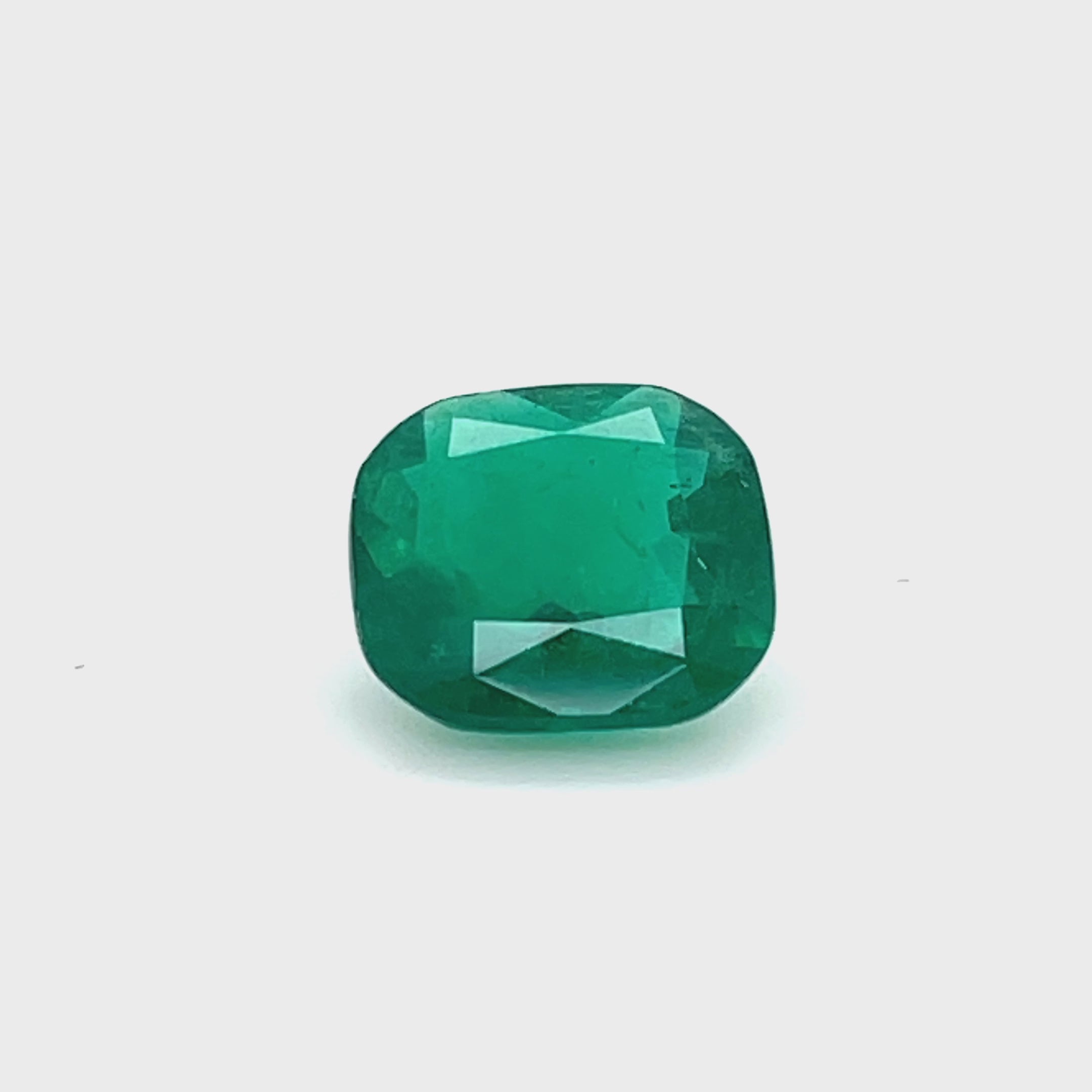 3.27 ct Cushion Cut GIA Colombian Emerald
