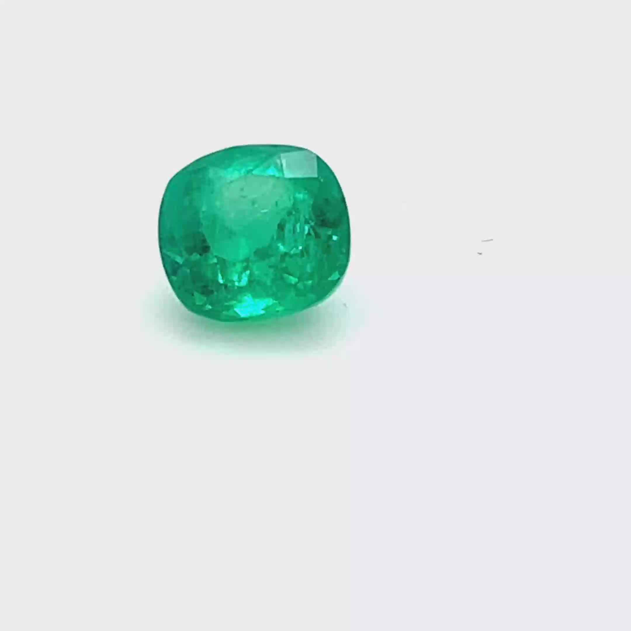 2.34 ct Cushion Cut Colombian Emerald