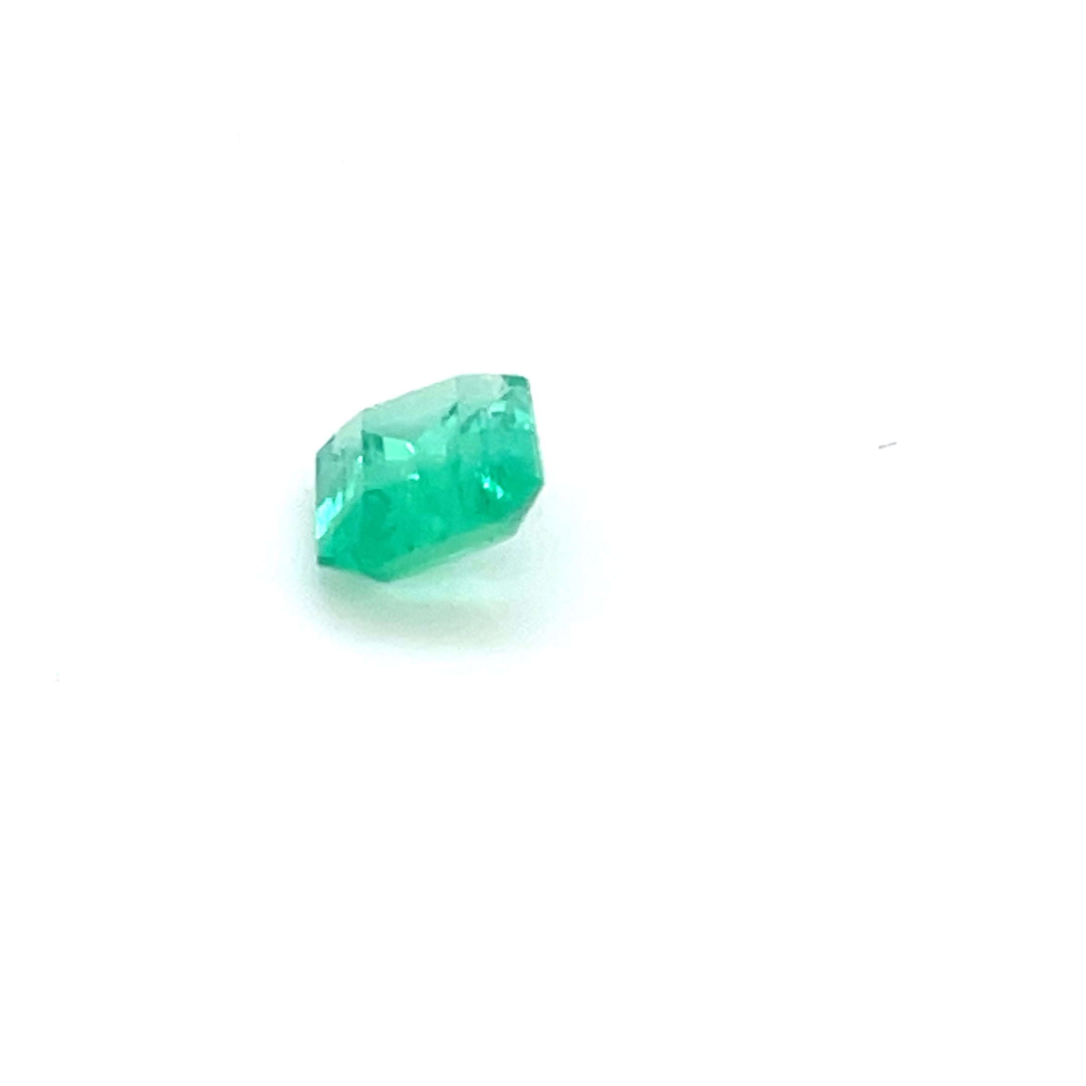 1.01 ct Emerald Cut GIA Colombian Emerald