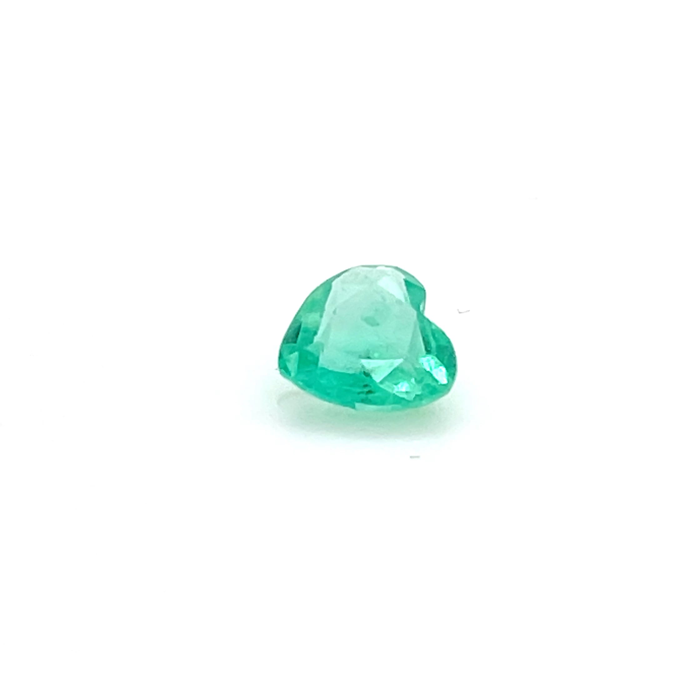 1.03 ct Heart Cut Colombian Emerald