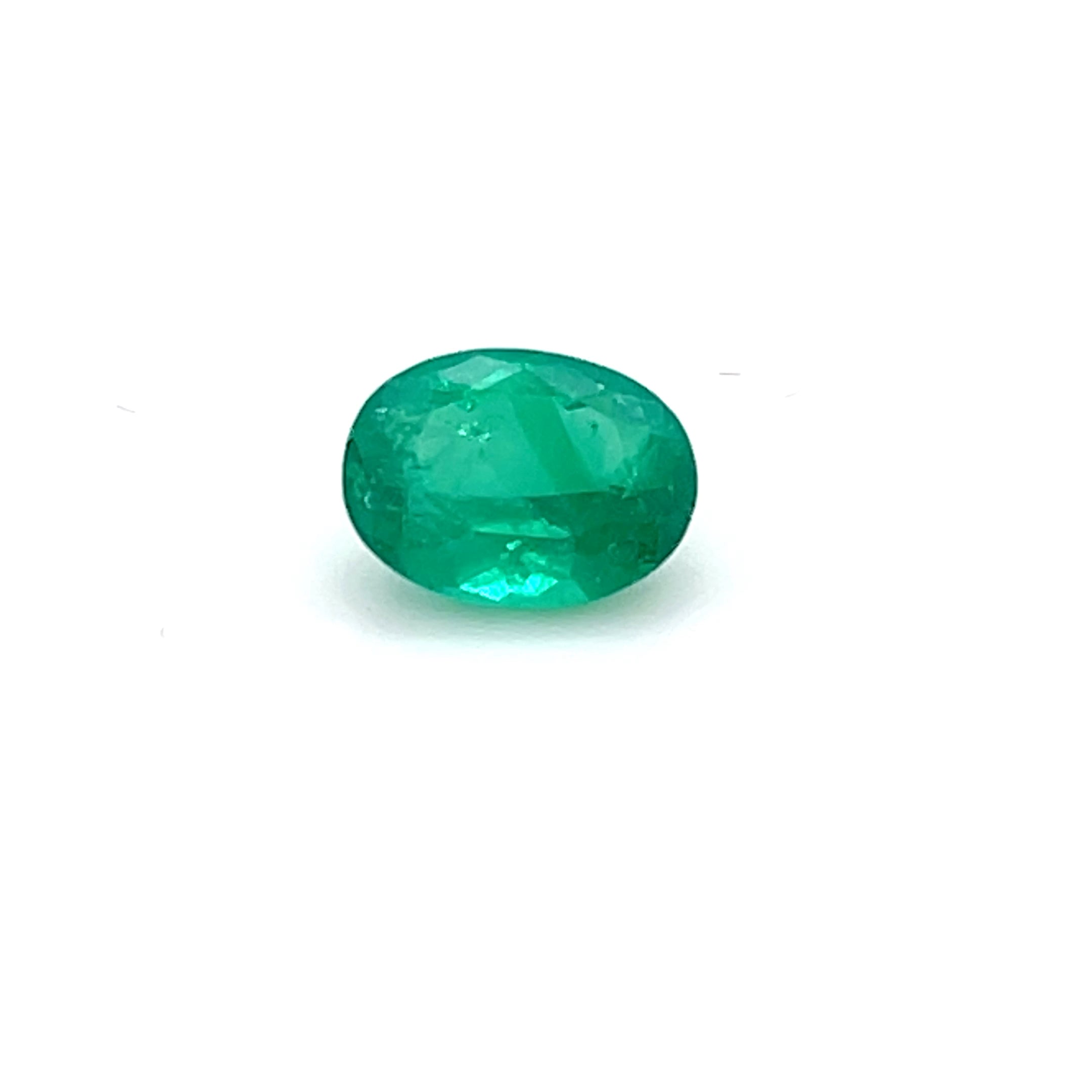 1.45 ct Oval Cut Colombian Emerald