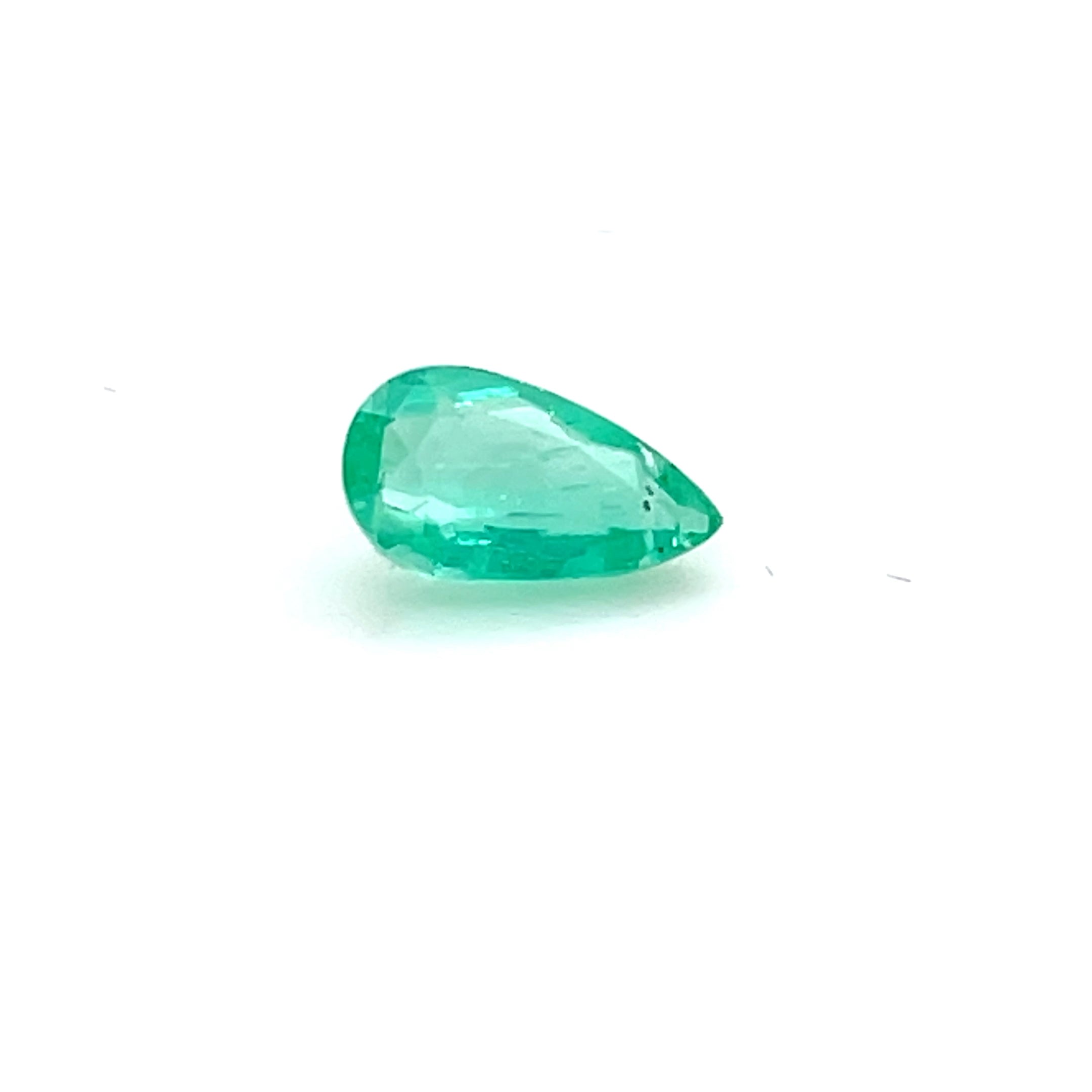 1.14 ct Pear Cut GIA Colombian Emerald
