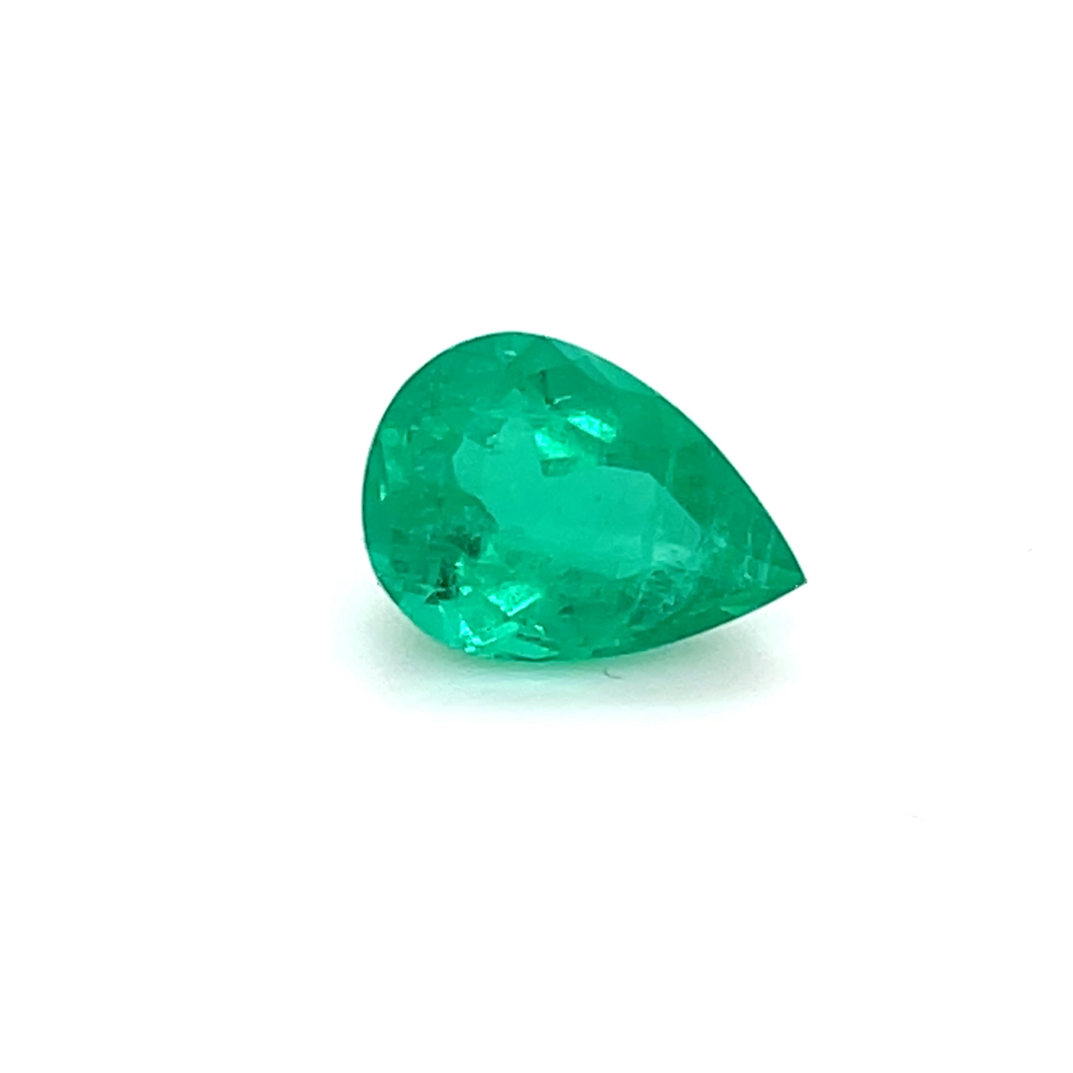 2.73 ct Pear Cut Colombian Emerald