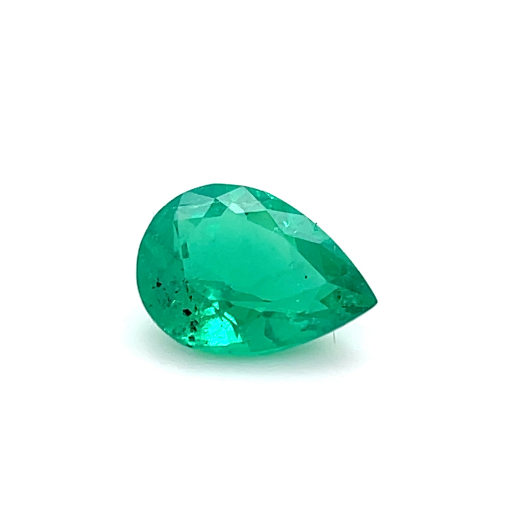3.37 ct Pear Cut Colombian Emerald