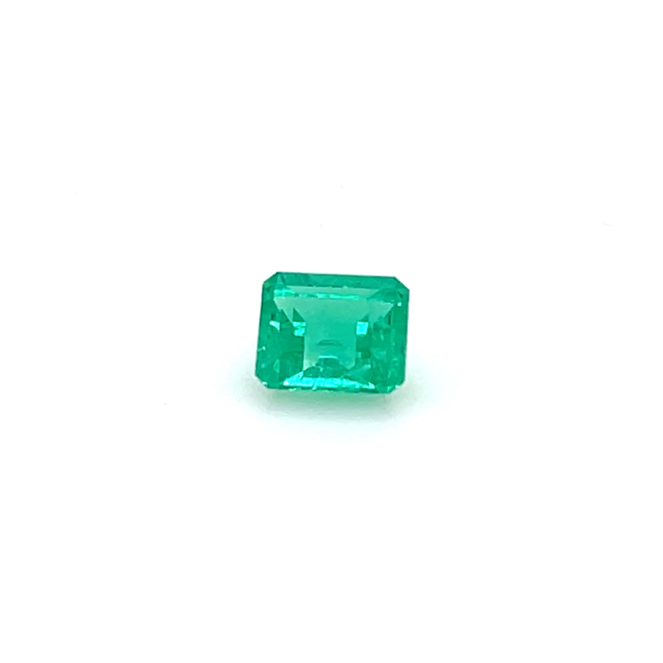0.83 ct Emerald Cut Colombian Emerald