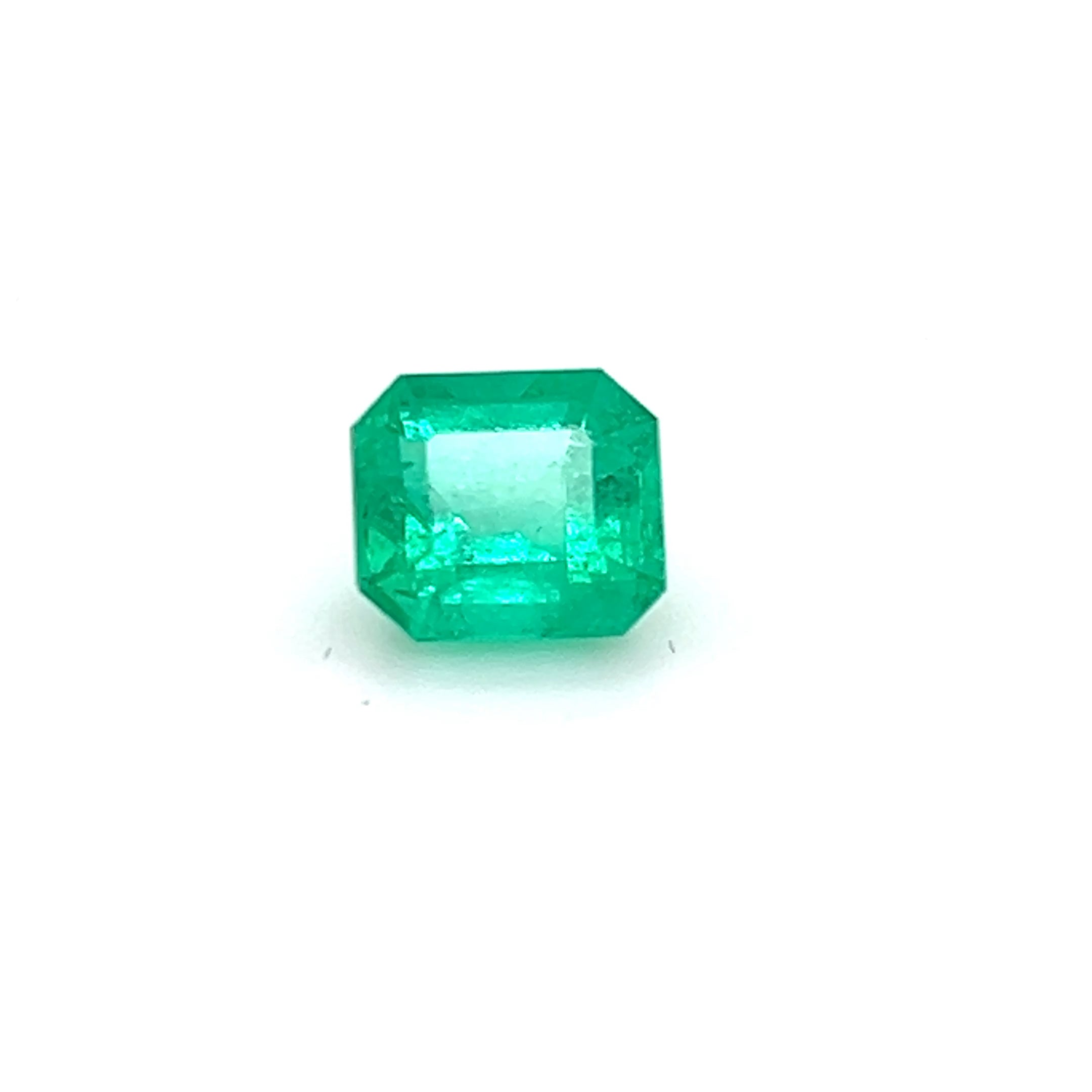1.60 ct Emerald Cut Colombian Emerald