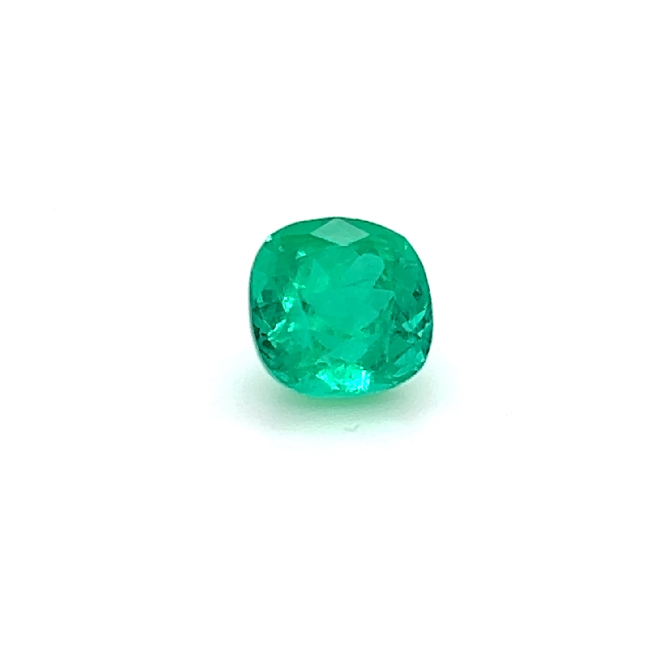 1.75 ct Square Cushion Cut Colombian Emerald