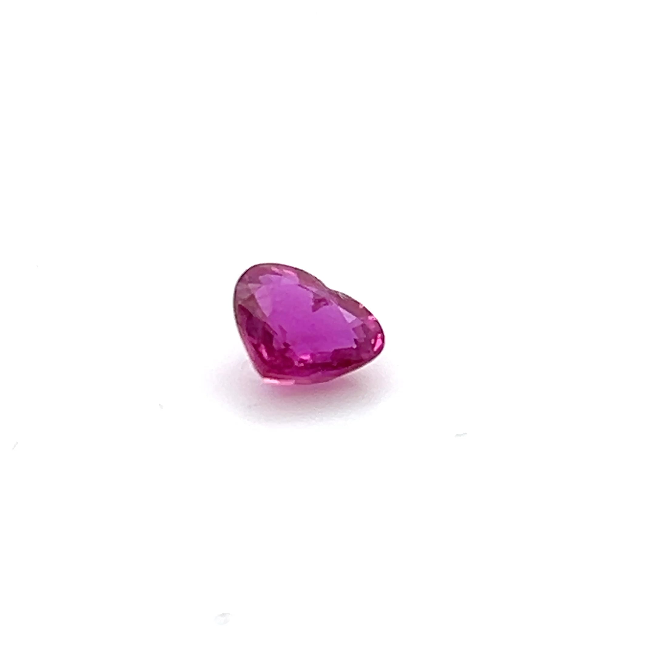 1.10 ct heart Cut Mozambique Ruby