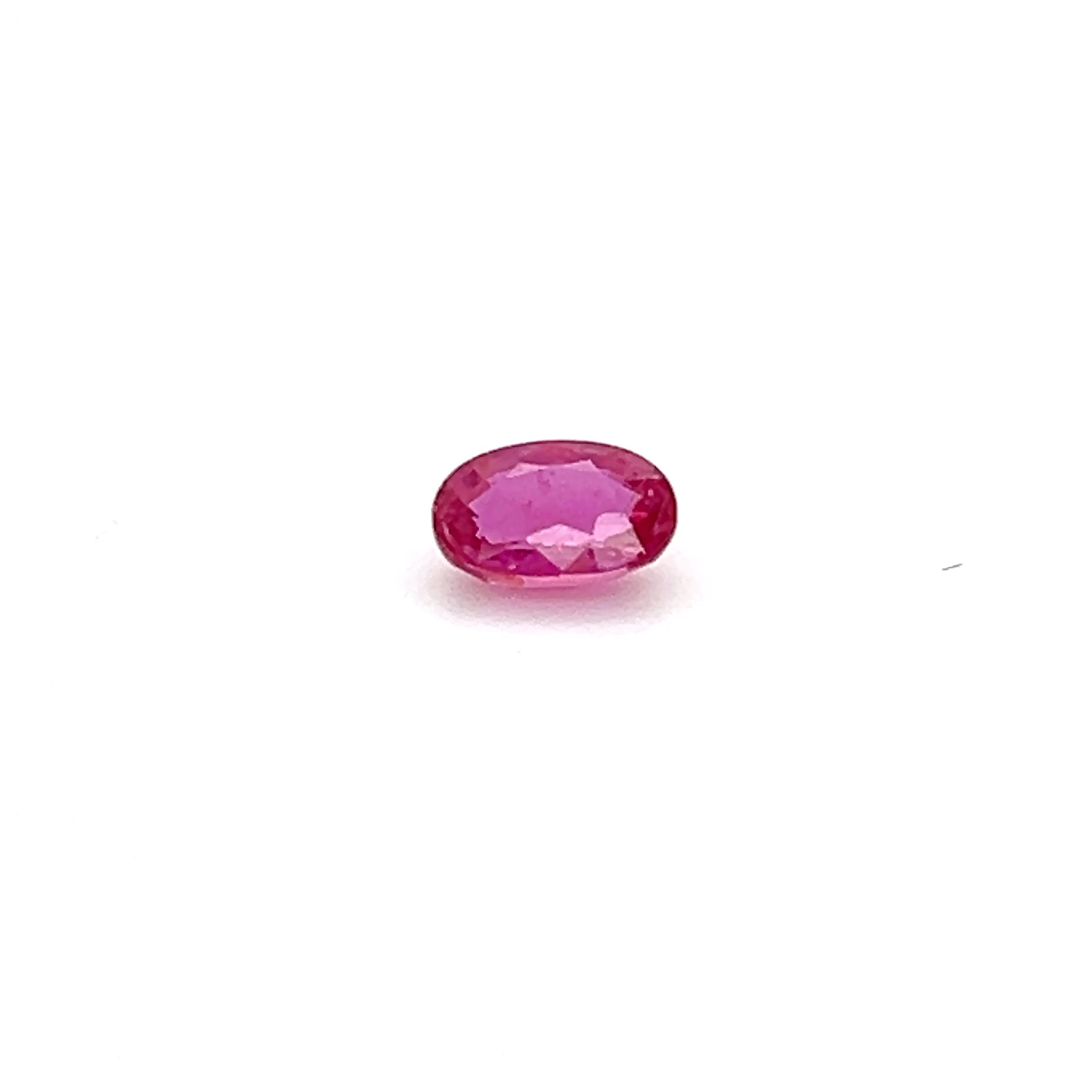 0.70 ct Oval Cut Mozambique Ruby