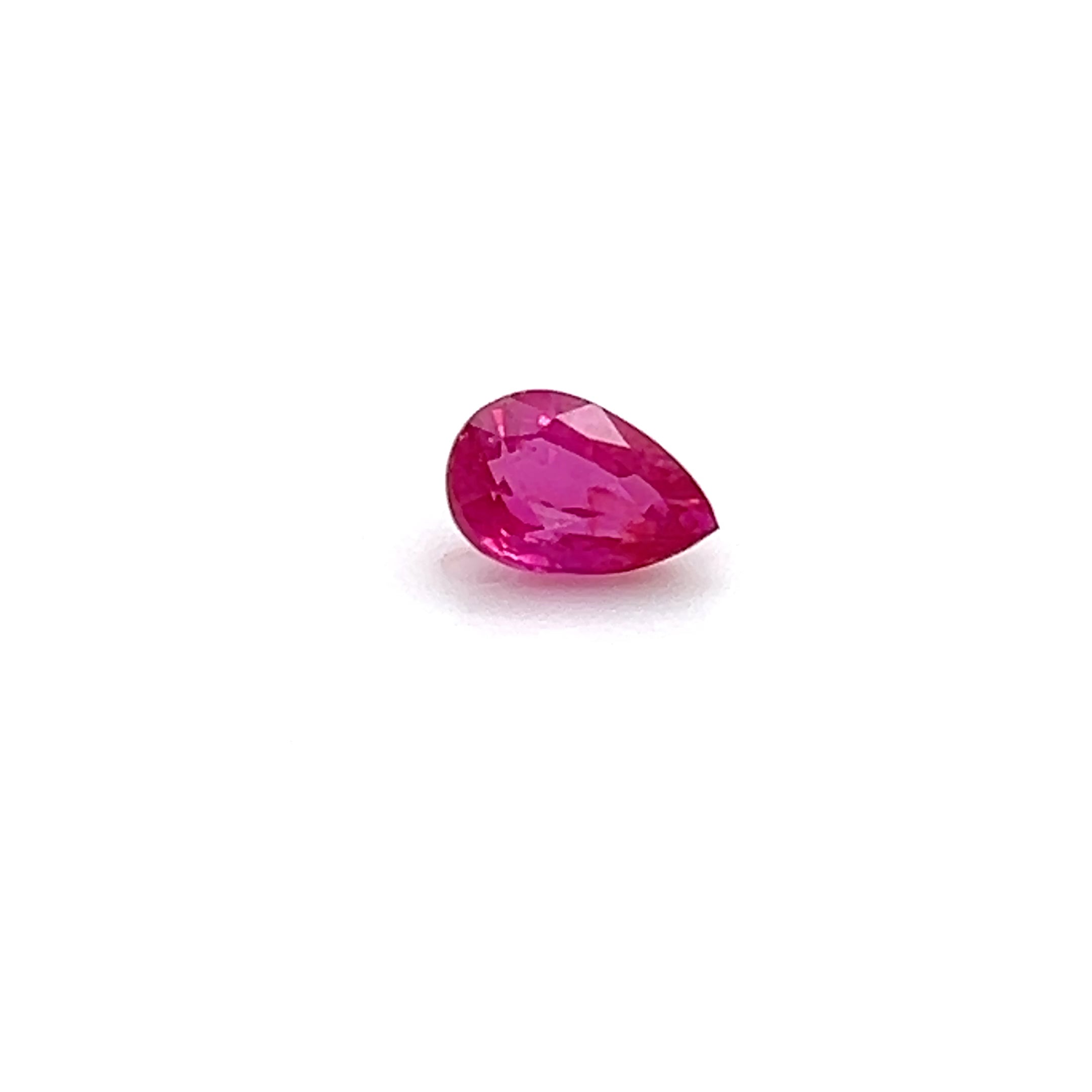 0.92 ct Pear Cut Mozambique Ruby