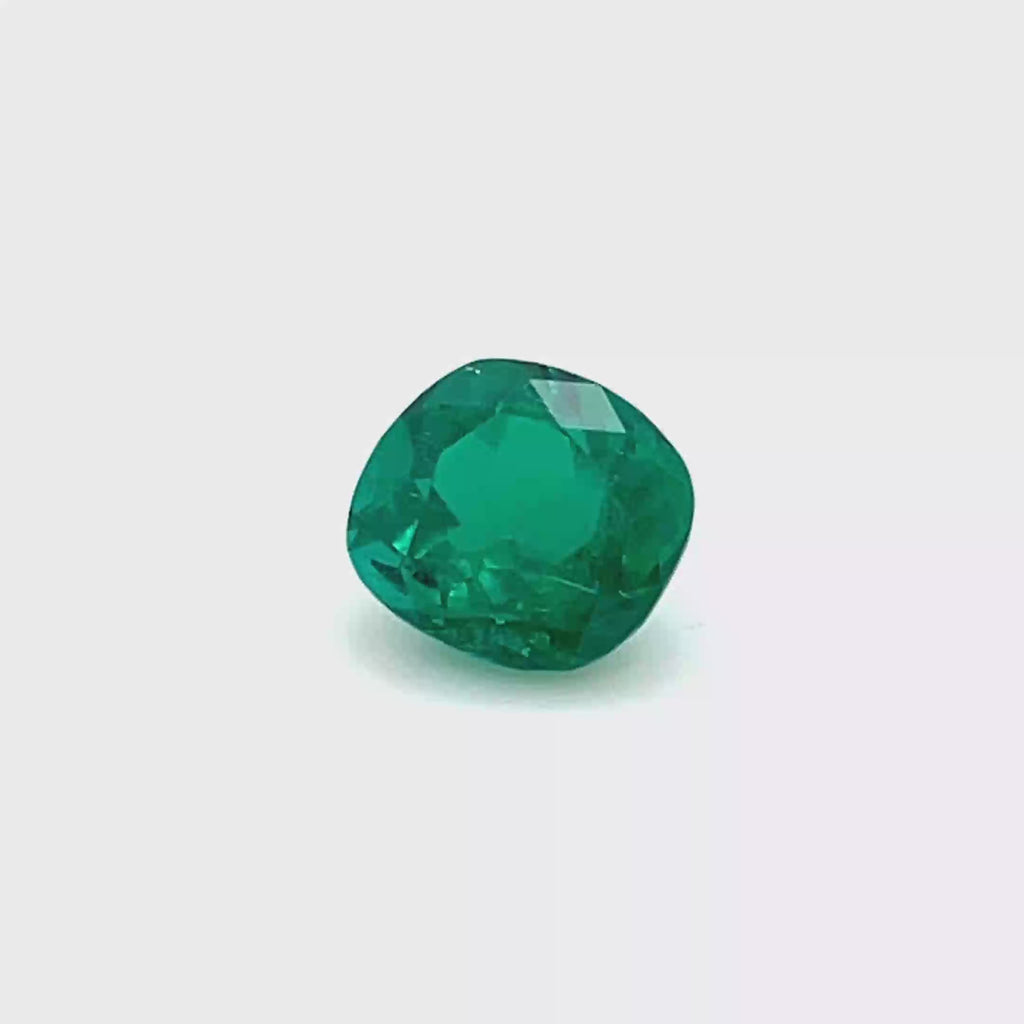 2.31 ct Cushion Cut Colombian Emerald