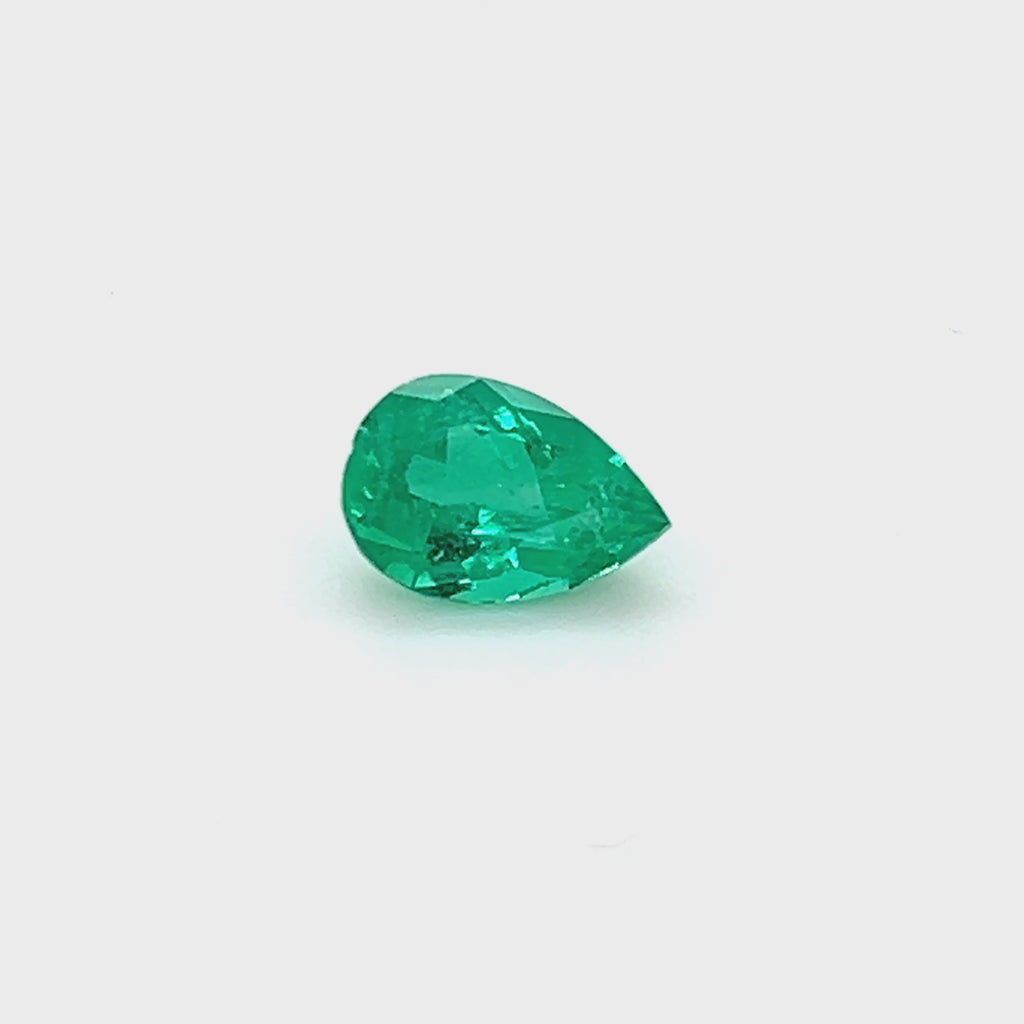1.03 ct Pear Cut Colombian Emerald