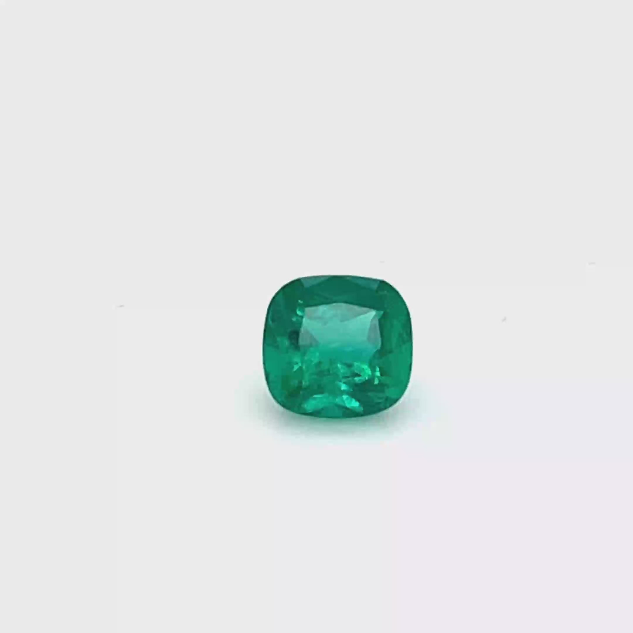 1.05  ct Cushion Cut Colombian Emerald