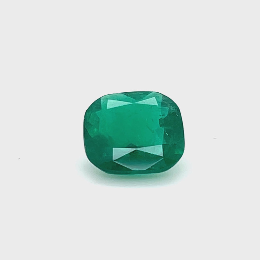 3.27 ct Cushion Cut GIA Colombian Emerald