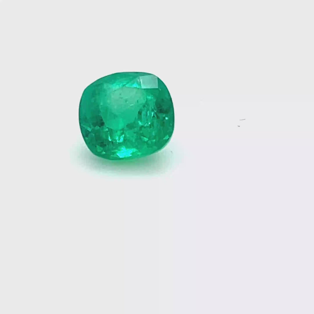 2.34 ct Cushion Cut Colombian Emerald