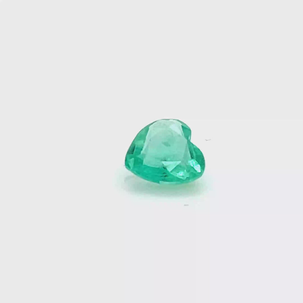 1.03 ct Heart Cut Colombian Emerald