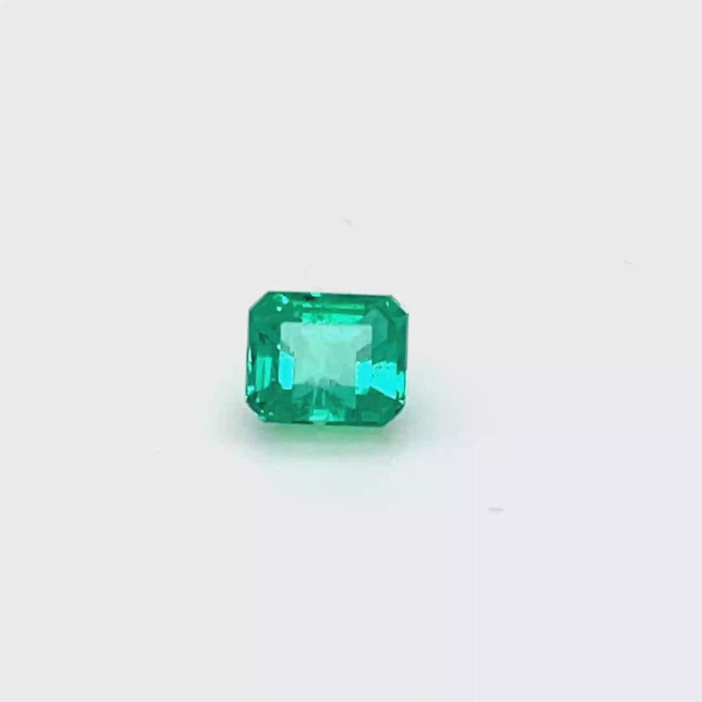 0.97 ct Emerald Cut Colombian Emerald